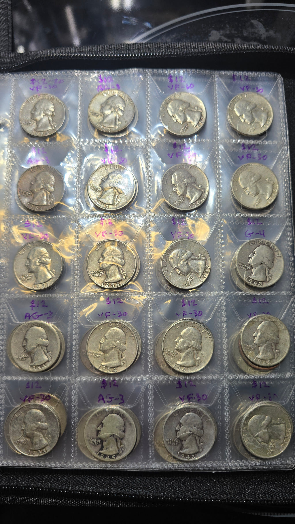 Green Coin Book with 2 inch cut